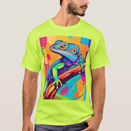 Vibrant Lizard Artwork T Shirt