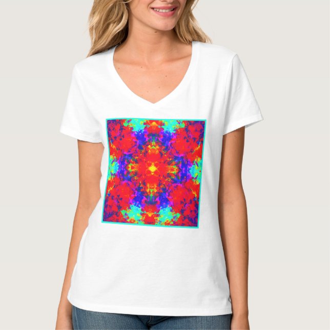 Vibrant Ljusa färger Mönster Art T Shirt (Framsida)