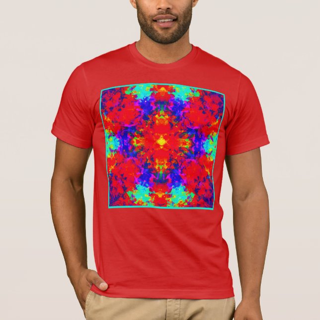 Vibrant Ljusa färger Mönster Art T Shirt (Framsida)