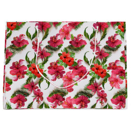 Vibrant Lush Rosa och Red Tropical Botanicals