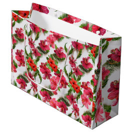 Vibrant Lush Rosa och Red Tropical Botanicals