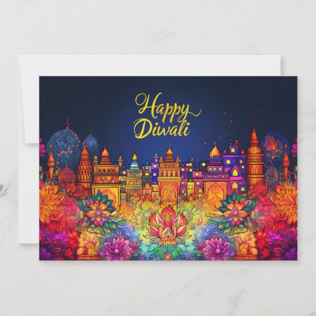 Vibrant Lycklig Diwali (Framsida)