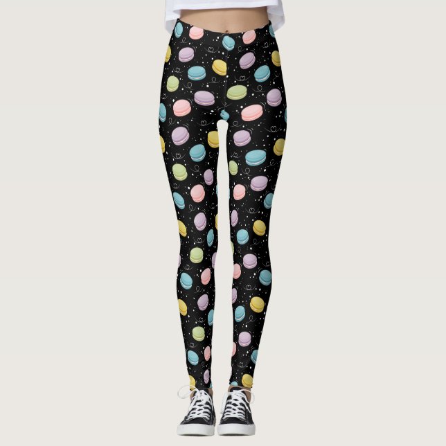 Vibrant Macarons Delight Leggings (Framsida)