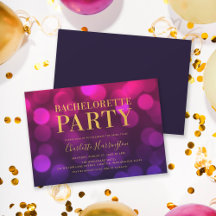Vibrant Magenta Bokeh Ljus Bachelorette Party
