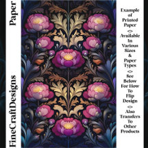 Vibrant Magenta, Rosa Peony Blooms CT3 Craft Pappe