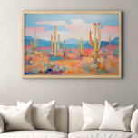 Vibrant målningskaktus Desert Western Art Poster<br><div class="desc">För in öknens själ i ditt rum med den här vibrerande kaktukonsten poster. Med fet färg och Western charm fångar den orubbliga skönheten i ökenlandskap,  skapar den ett slående tillägg till varje rum som söker en liten bit av Vilda western.</div>