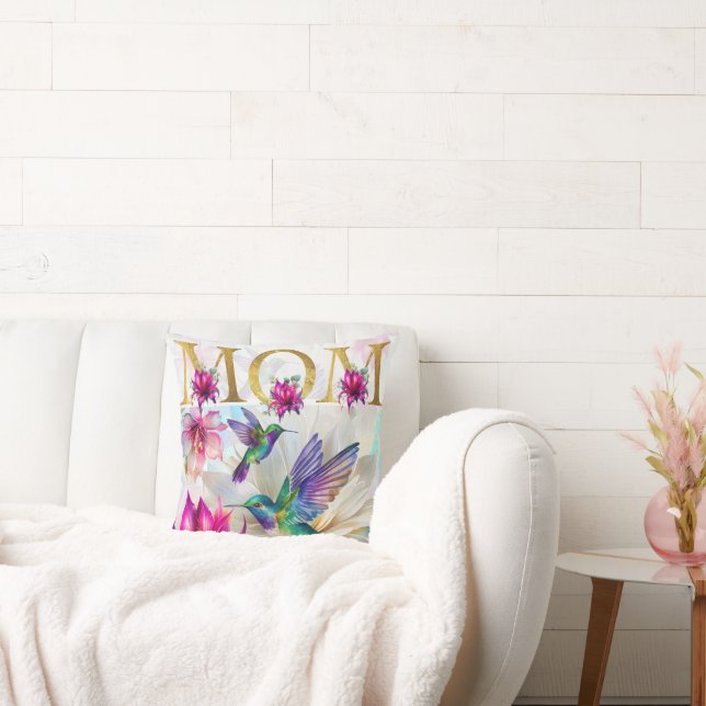 Vibrant Mamma Hummingbird Gift Kudde (Soffa)