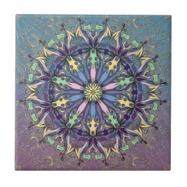 Vibrant Mandala Ceramic Tile Kakelplatta