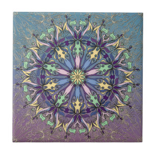 Vibrant Mandala Ceramic Tile Kakelplatta