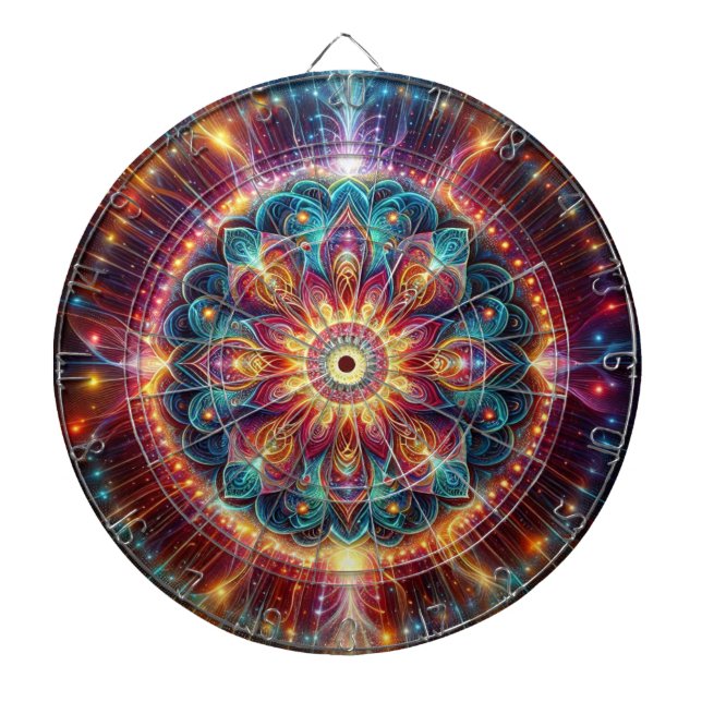 Vibrant Mandala Dart Board Darttavla (Framsidan)