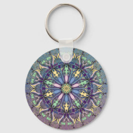 Vibrant Mandala Keychain Nyckelring