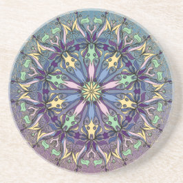 Vibrant Mandala Sandstone Underlägg