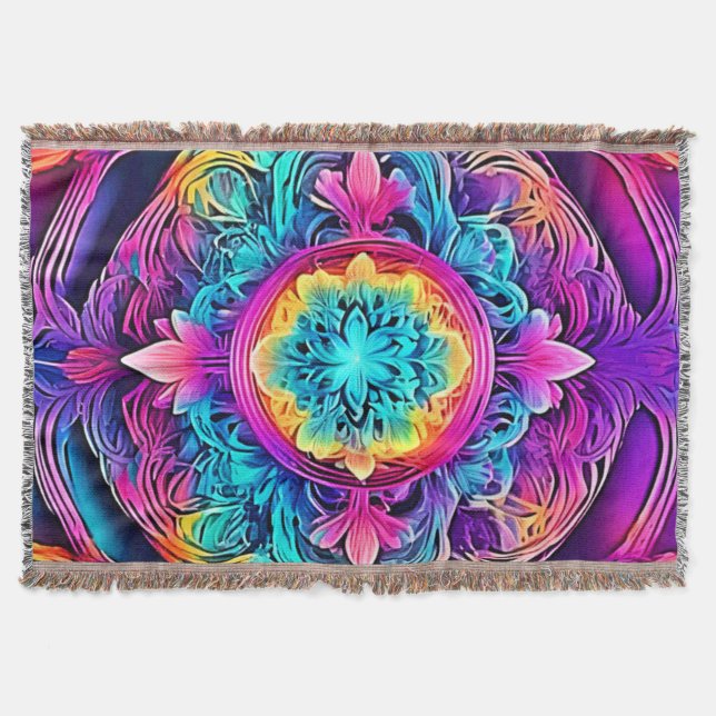 Vibrant Mandala Spirit Filt (Framsidan)