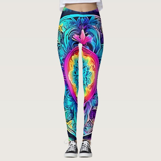 Vibrant Mandala Spirit Leggings (Framsida)