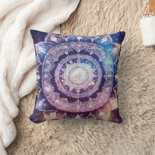 Vibrant Mandala Yoga Pillow för Serenity Kudde