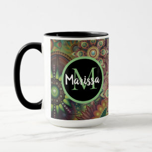 Vibrant Mandalas Monogram Mugg