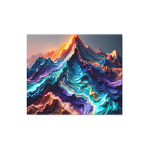Vibrant Marble Mountains – Abstract 3D Canvas Wall
