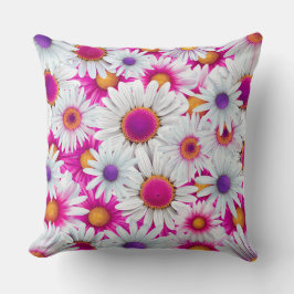 Vibrant margueritblooming kudde