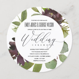 VIBRANT MAROON GRÖNT BLOOM FOLIAGE BUNCH BRÖLLOP INBJUDNINGAR