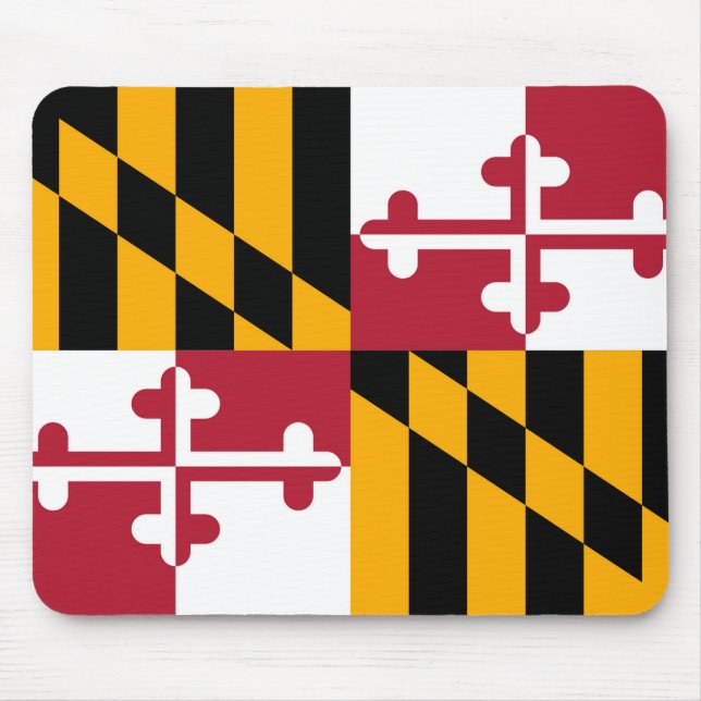 Vibrant Maryland Statlig flagga Musmatta (Framsidan)