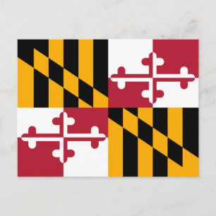 Vibrant Maryland Statlig flagga Vykort