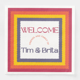 Vibrant matchande Färg med Lila Pappersservett