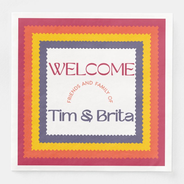 Vibrant matchande Färg med Lila Pappersservett (Framsida)