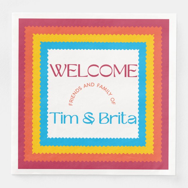 Vibrant Matching Färg Pappersservett (Framsida)