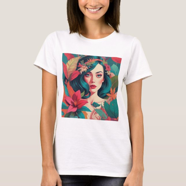 Vibrant Maximalist Collage Art | Fet och eklektisk T Shirt (Framsida)