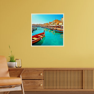 Vibrant Medelhavshamn Life Design Poster