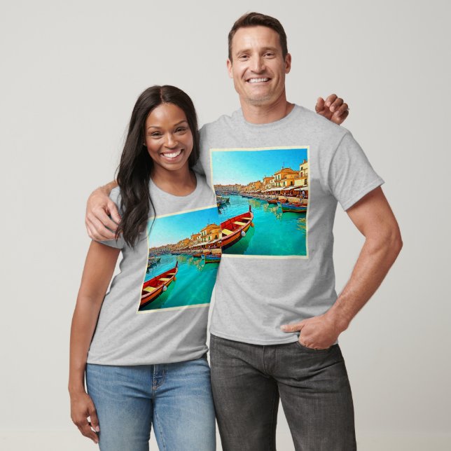 Vibrant Medelhavshamn Life Design T Shirt (Unisex)