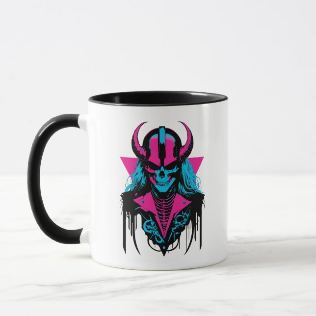 Vibrant Medieval Zombie Skull Mugg (Vänster)