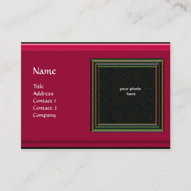 VIBRANT MEMORY3 MONOGRAM Gem violet Visitkort (Framsida)