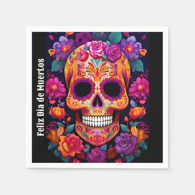 🌹 Vibrant Memory: A Día de Muertos Tribute 🌹 Pappersservett (Framsidan)