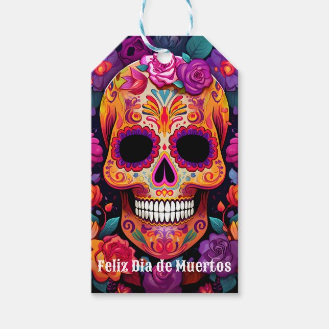 🌹 Vibrant Memory: A Día de Muertos Tribute 🌹 Presentetikett (Framsidan)