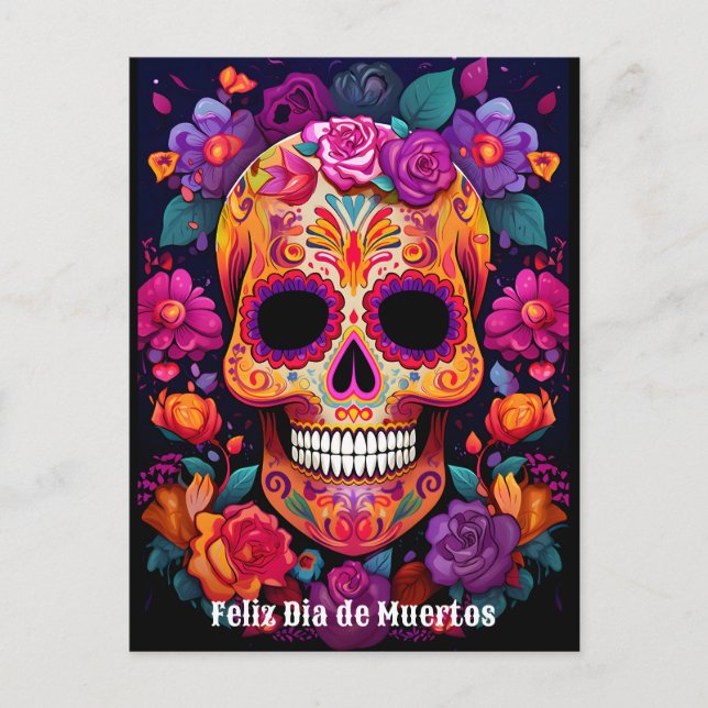 🌹 Vibrant Memory: A Día de Muertos Tribute 🌹 Vykort (Framsida)