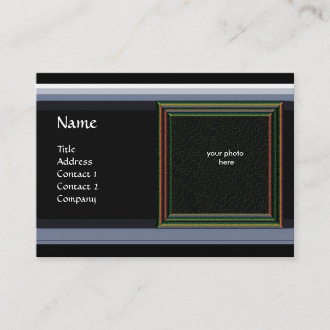 VIBRANT MEMORY MONOGRAM Gem orange Visitkort (Framsida)