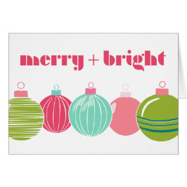 Vibrant Merry + Bright Jul Card Hälsningskort