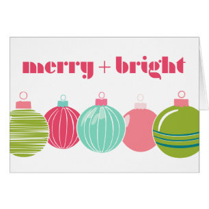 Vibrant Merry + Bright Jul Card Hälsningskort