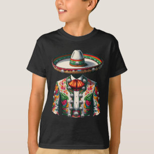 Vibrant Mexican Charro Kostym Traditional Mariachi T Shirt