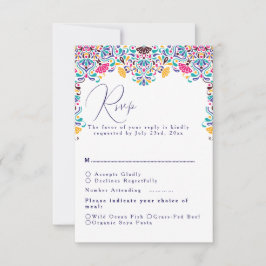 Vibrant Mexican Fiesta Stil Rainbow Bröllop OSA Kort