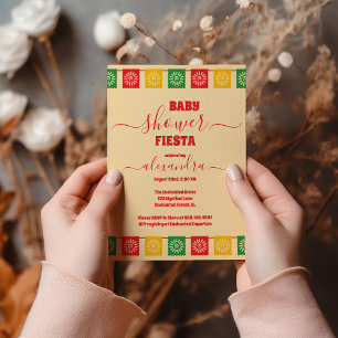Vibrant mexikansk Blommigt Babykläder Inbjudningar