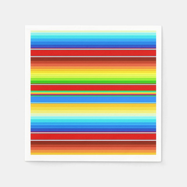 Vibrant, mexikanskt, traditionellt spanskt serbape pappersservett (Framsidan)