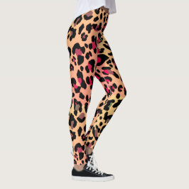 Vibrant Miami Stil Leopard Print Mönster Leggings