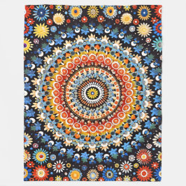 Vibrant Millefiori Elegant Mönster Fleecefilt