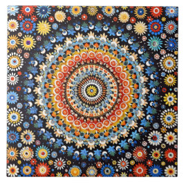 Vibrant Millefiori Elegant Mönster Kakelplatta