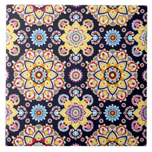 Vibrant Millefiori Elegant Mönster Kakelplatta