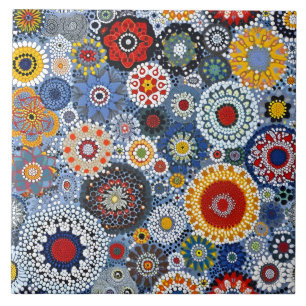 Vibrant Millefiori Elegant Mönster Kakelplatta