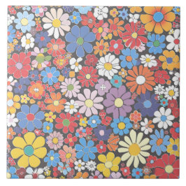 Vibrant Millefiori Elegant Mönster Kakelplatta