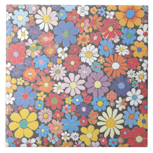 Vibrant Millefiori Elegant Mönster Kakelplatta